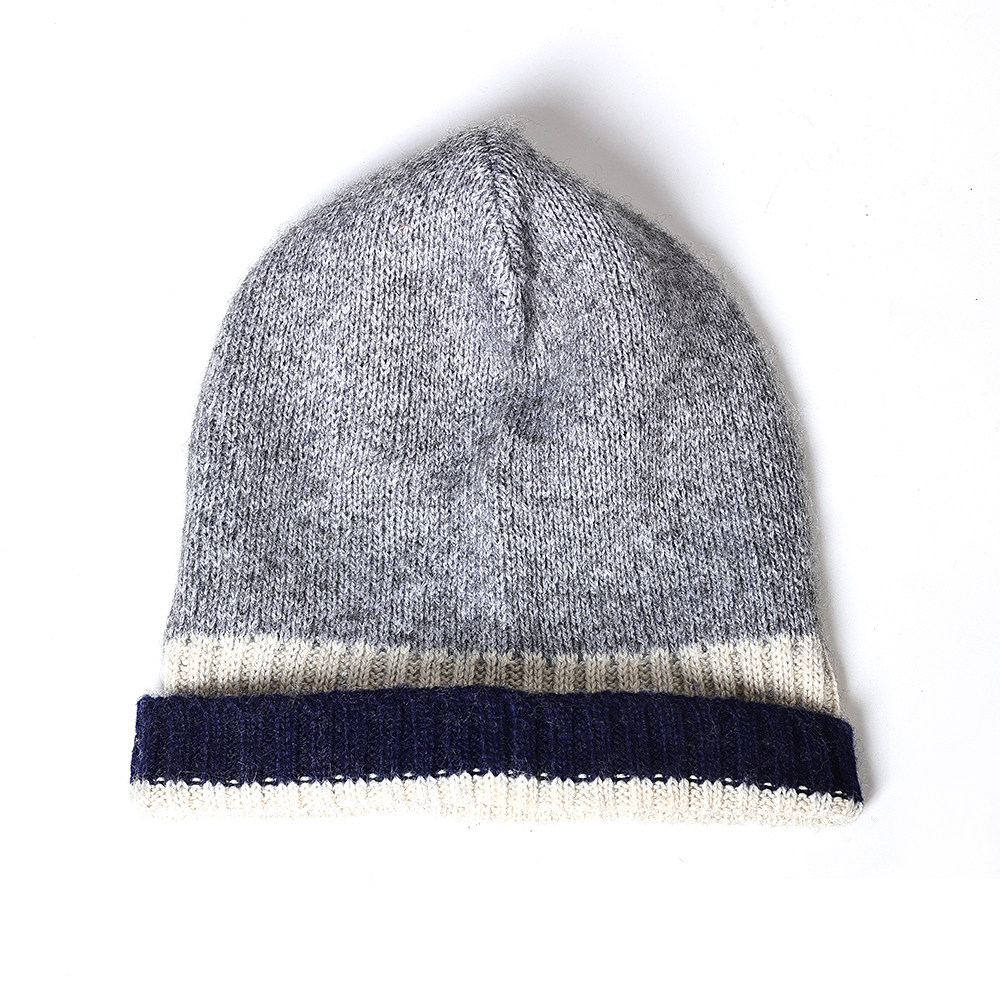韩版时尚设计感撞色拼接针织帽2024年秋冬季洋气保暖圆顶毛线帽潮