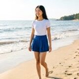 短裤女2026年春夏季新品女装韩版时尚简约纯色假两件阔腿裤热裤潮