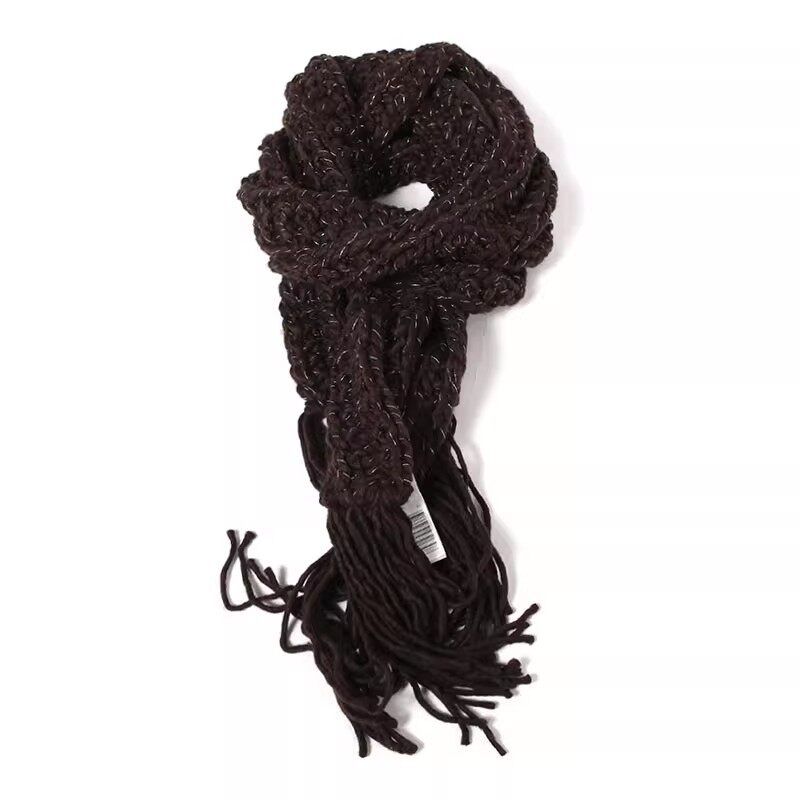 纯色韩版秋冬季男女士针织流苏围脖学生加厚保暖毛线冬季长款围巾