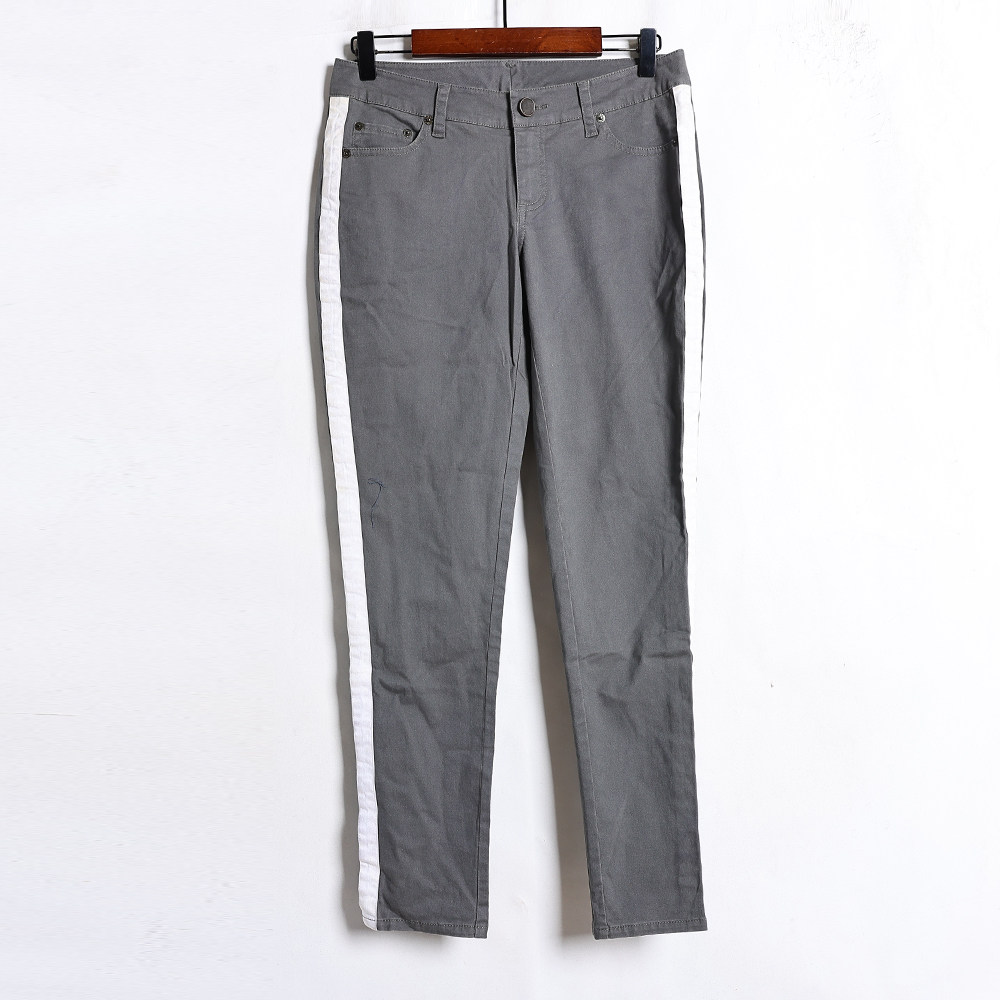 2026年春秋季时尚女式侧面条纹拼接紧身显瘦休闲裤小脚裤减龄洋气