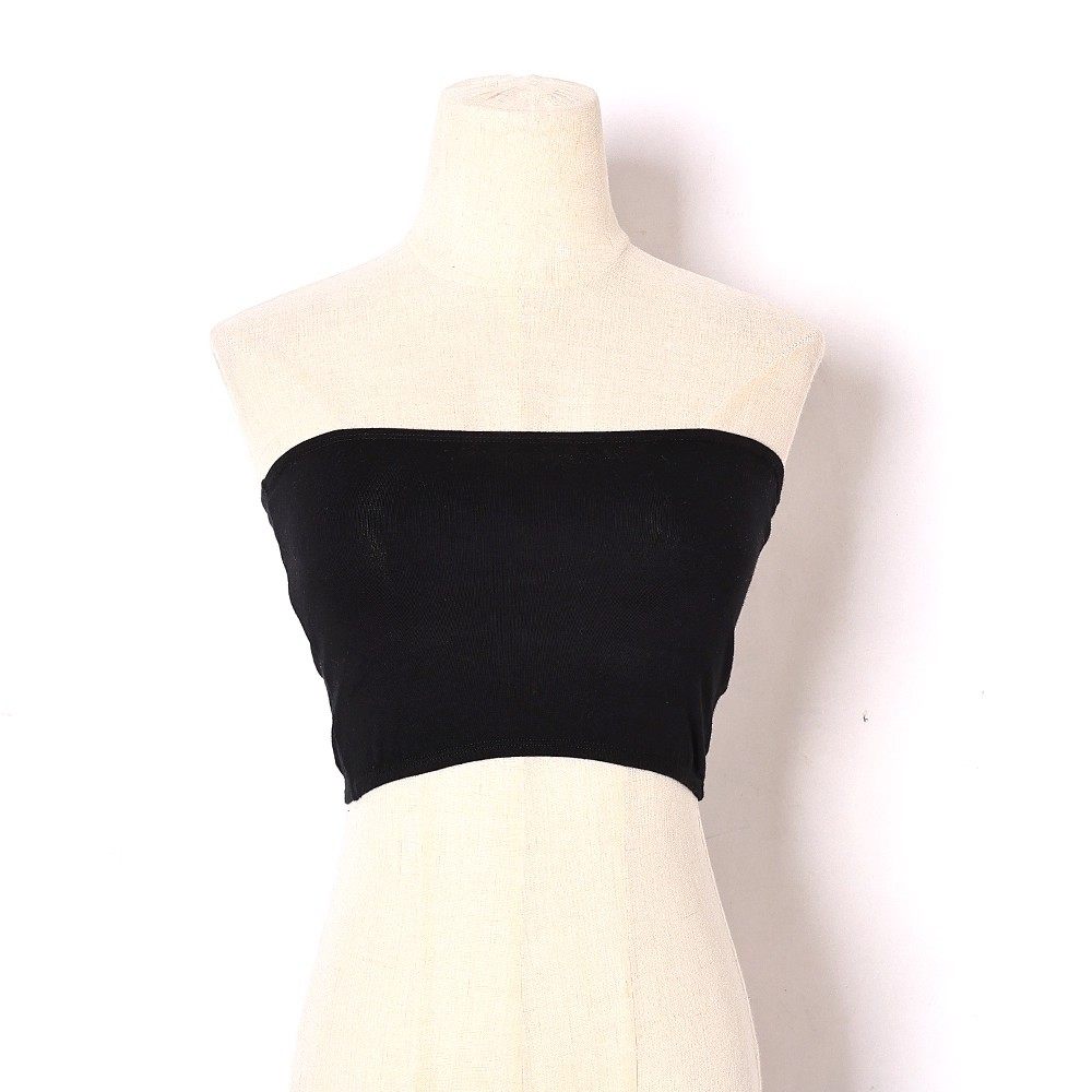 夏季小胸抹胸文胸无肩带棉质少女裹胸打底防走光无胸垫内衣打底衫