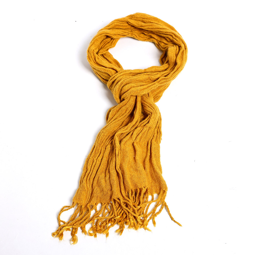 围巾女2025年春秋冬季时尚纯色流苏长围巾户外保暖护颈围脖披肩潮