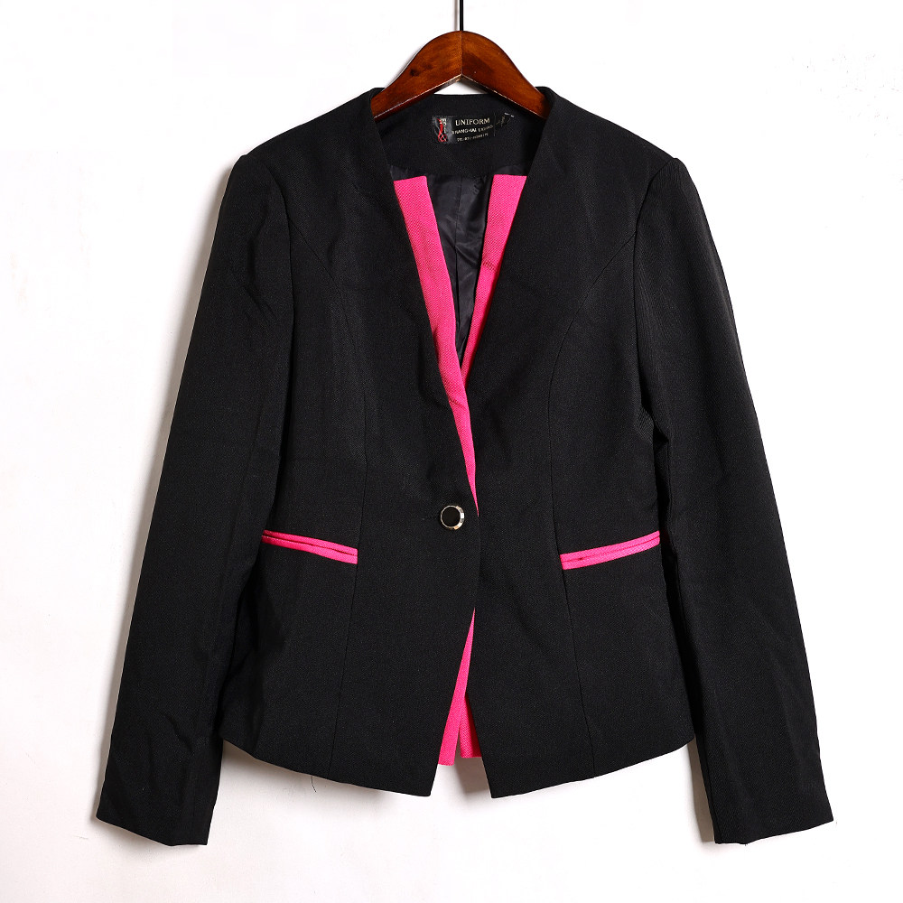 2025春秋季简约时尚新品修身显瘦翻领外套女一粒扣长袖西装外套潮