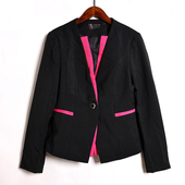 简约时尚 西装 新品 显瘦翻领外套女一粒扣长袖 外套潮 修身 2025春秋季