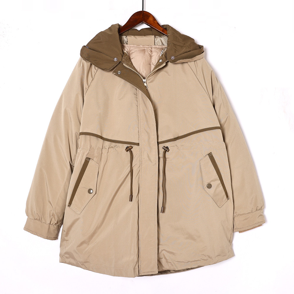 2024年秋冬季新品情侣款可脱卸加厚保暖连帽夹棉长袖棉服外套潮