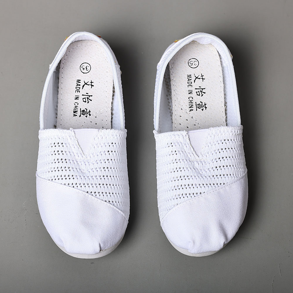 2025年春夏季透气镂空网面新品渔夫鞋简约时尚低帮软底一脚蹬单鞋