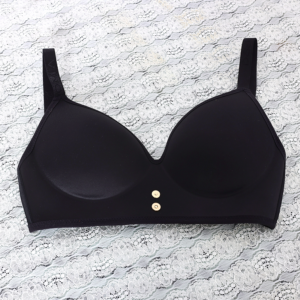 健康智能按摩无钢圈纯色文胸透气柔软舒适防下垂收副乳调整型胸罩