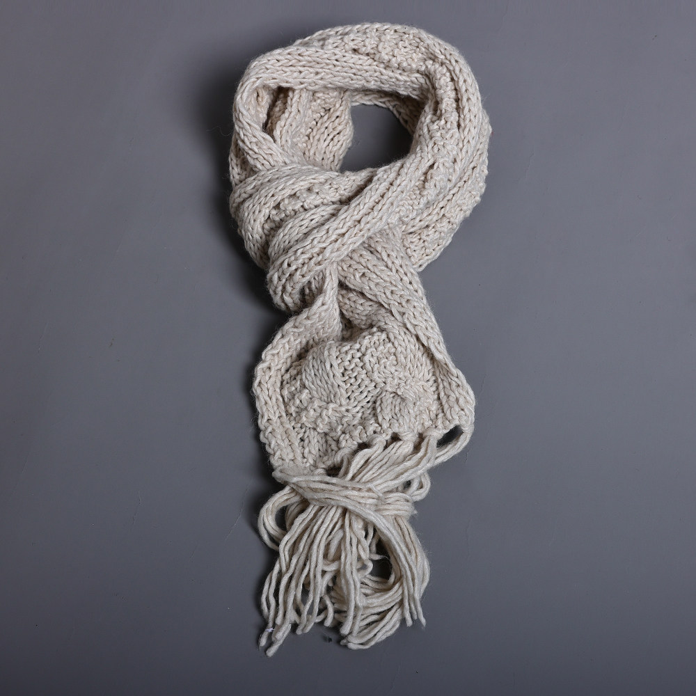 2025年秋冬季情侣款流苏针织围巾韩版时尚花色麻花保暖长围巾潮