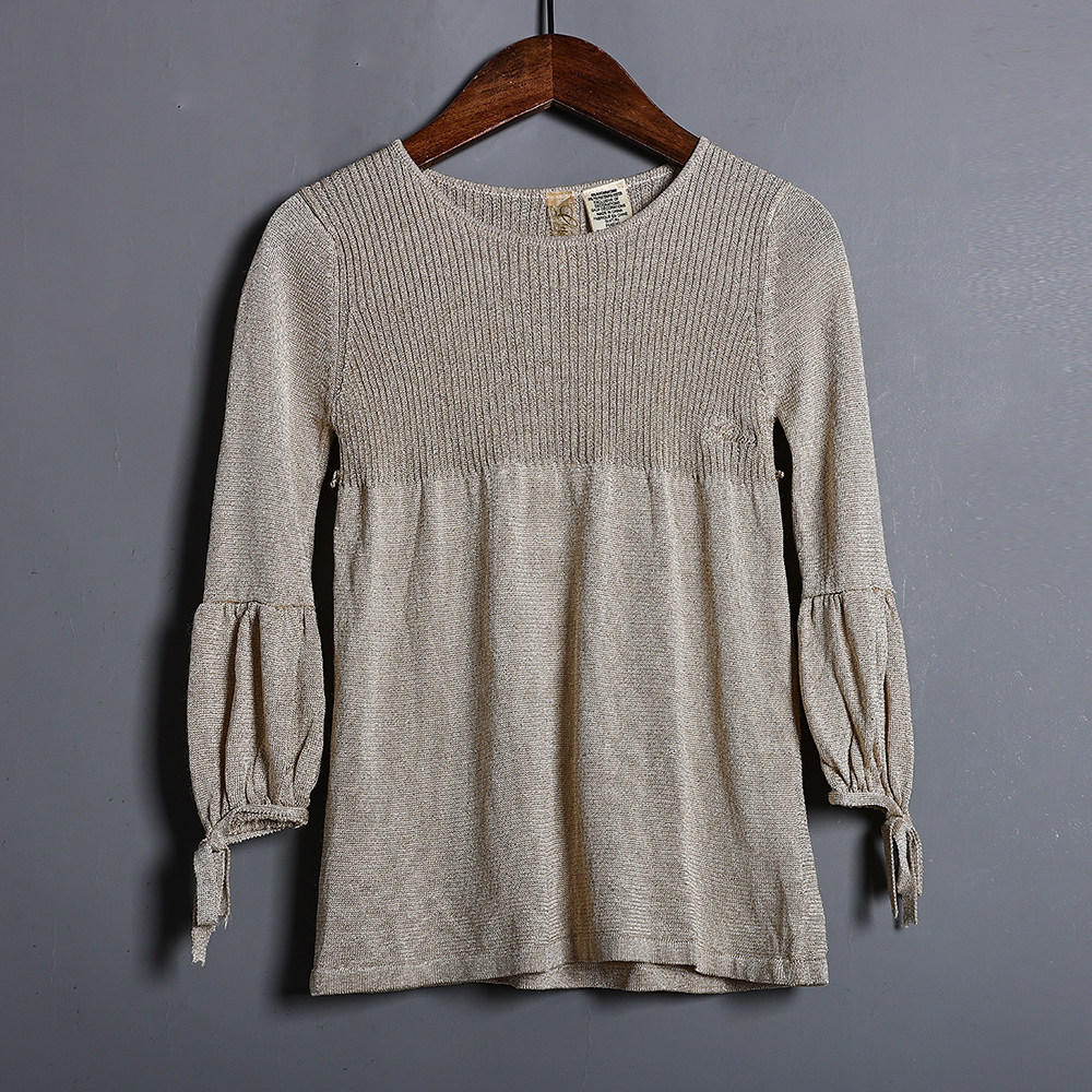 2025年春秋季新品童装韩版可爱灯笼袖纯色套头女童长袖针织裙潮