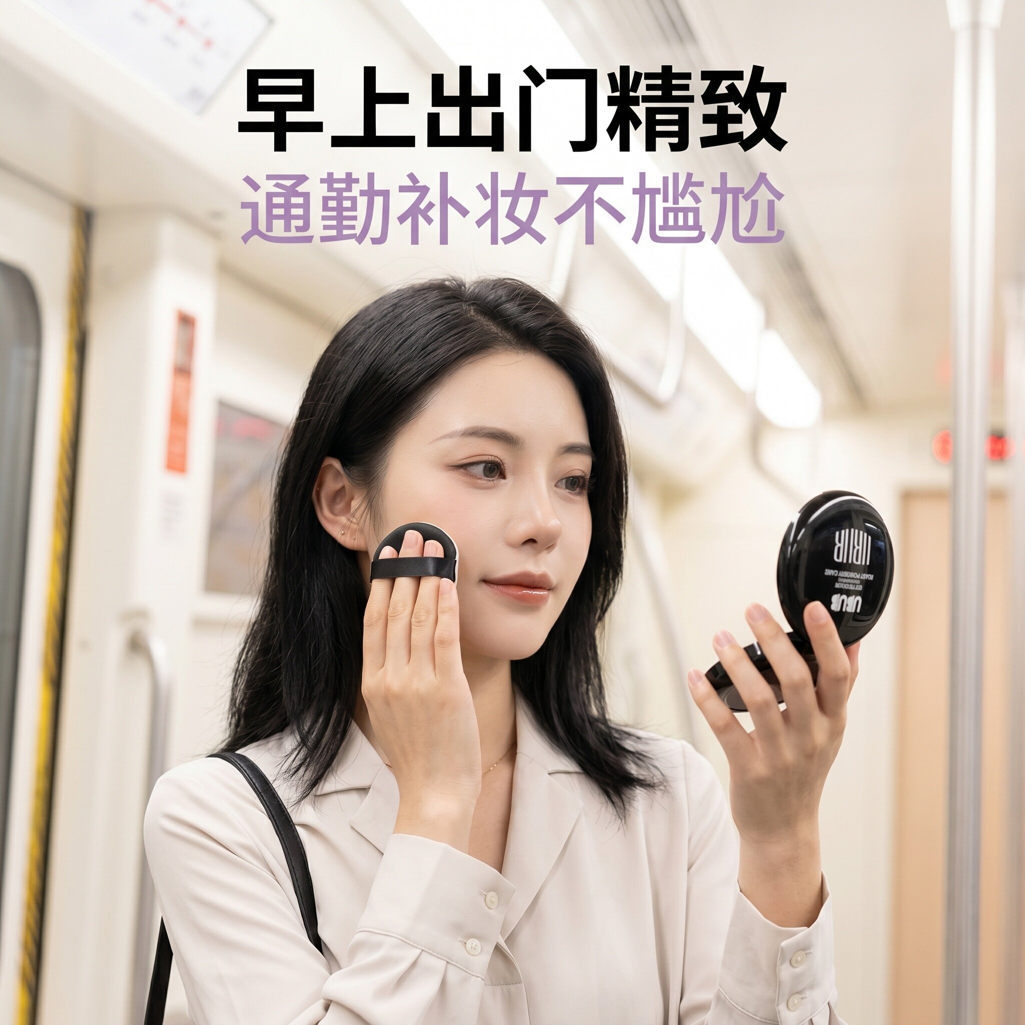 定妆粉饼女通勤补妆神器持久控油不脱妆便携小巧办公室随身粉饼
