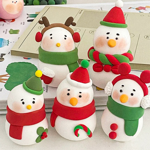 安全无毒材质粘土小雪人