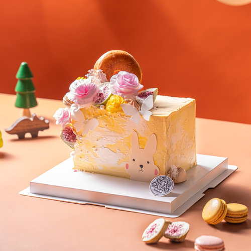 大教堂儿童奶动物油生日蛋糕