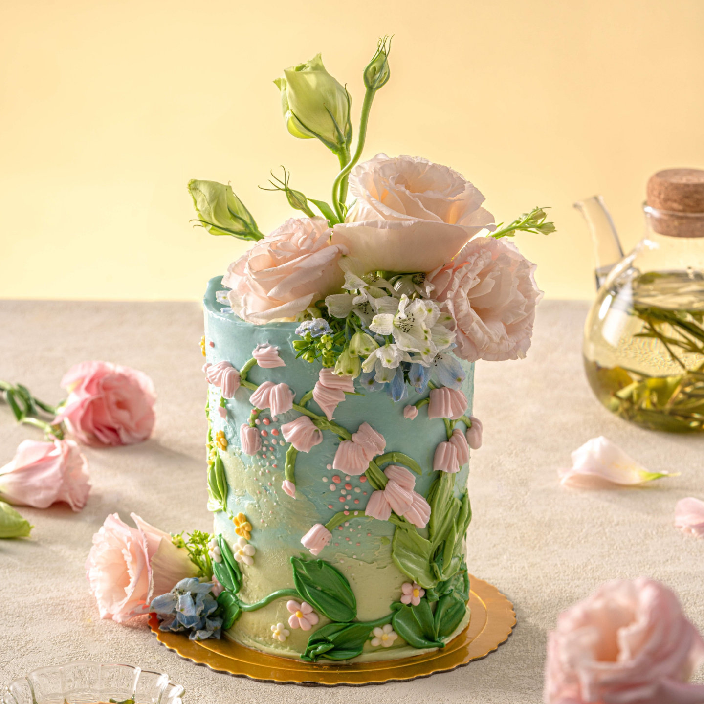 大教堂【夏日风铃】网红创意动物奶油鲜花生日蛋糕北京同城配送