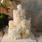 大教堂 双层双翼奶油生日蛋糕北京同城配送 贝揽星河