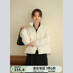 奈格薇儿小个子设计感羽绒服女冬季2023新款休闲百搭保暖短款外套