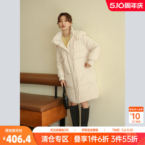 奈格薇儿小个子韩版羽绒服女冬季2023新款时尚洋气高级感长款外套