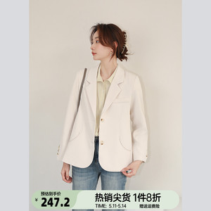 奈格薇儿小个子休闲西装外套女2024春秋韩版设计感小众名媛西服