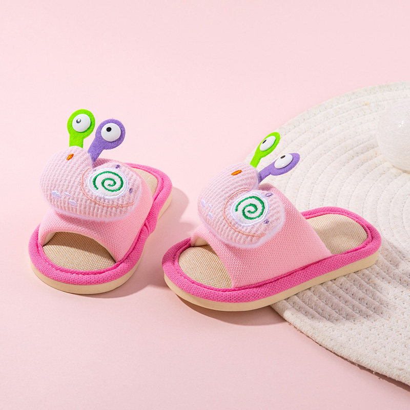 蜗牛宝宝亚麻拖鞋女童防滑春夏秋室内家居小童儿童麻布凉拖鞋一岁,童鞋/婴儿鞋/亲子鞋,儿童凉拖鞋,淘宝优惠券,粉丝福利购,淘宝优惠卷