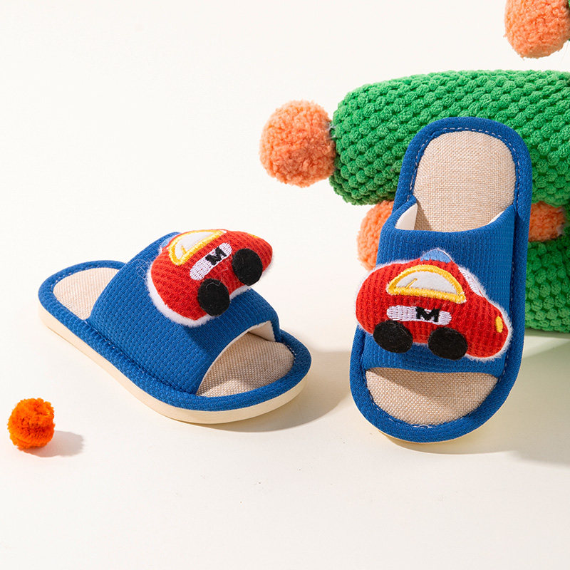 汽车亚麻儿童拖鞋男童四季幼儿园家居凉拖鞋2软底宝宝布拖鞋防滑1,童鞋/婴儿鞋/亲子鞋,儿童凉拖鞋,淘宝优惠券,粉丝福利购,淘宝优惠卷