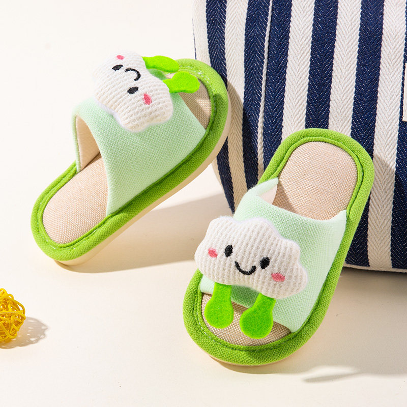 云朵宝宝拖鞋亚麻四季家居室内凉拖鞋防滑男女小孩透气儿童布拖鞋,童鞋/婴儿鞋/亲子鞋,儿童亚麻拖鞋,淘宝优惠券,粉丝福利购,淘宝优惠卷