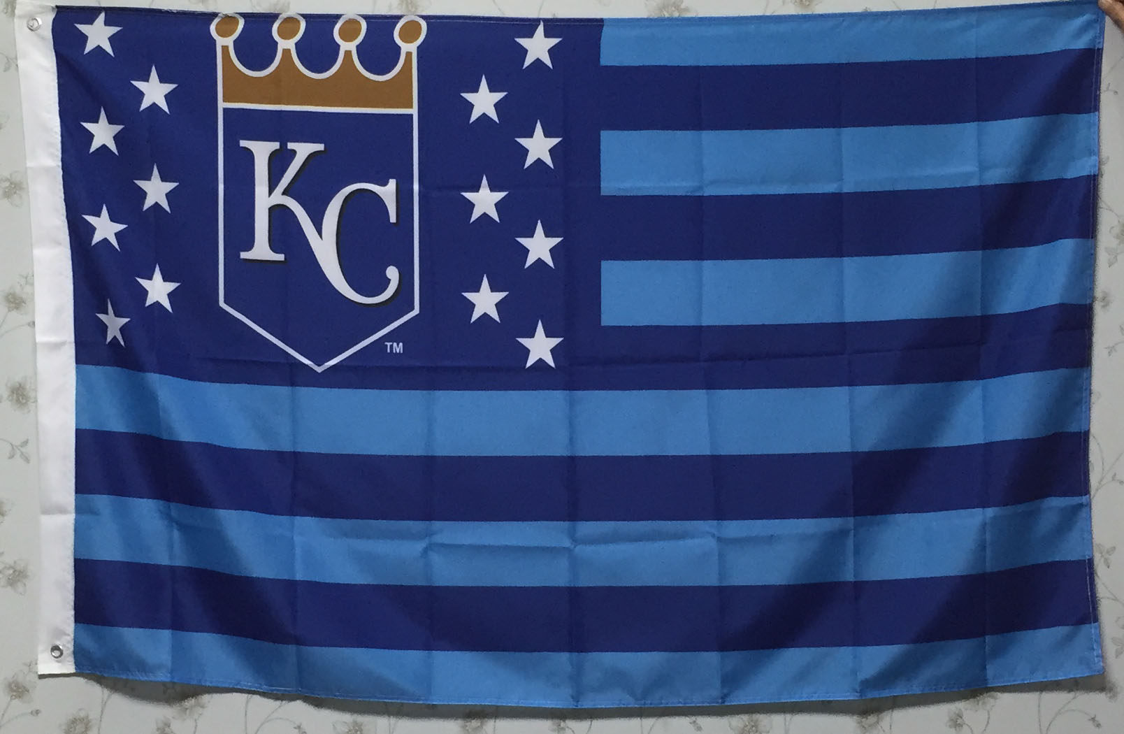 外贸棒球堪萨斯市皇家旗帜mlb kansas city royals usa flag a15