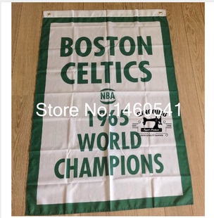 Celtics World 1965 波士顿凯尔特人队旗帜Boston Champions Flag