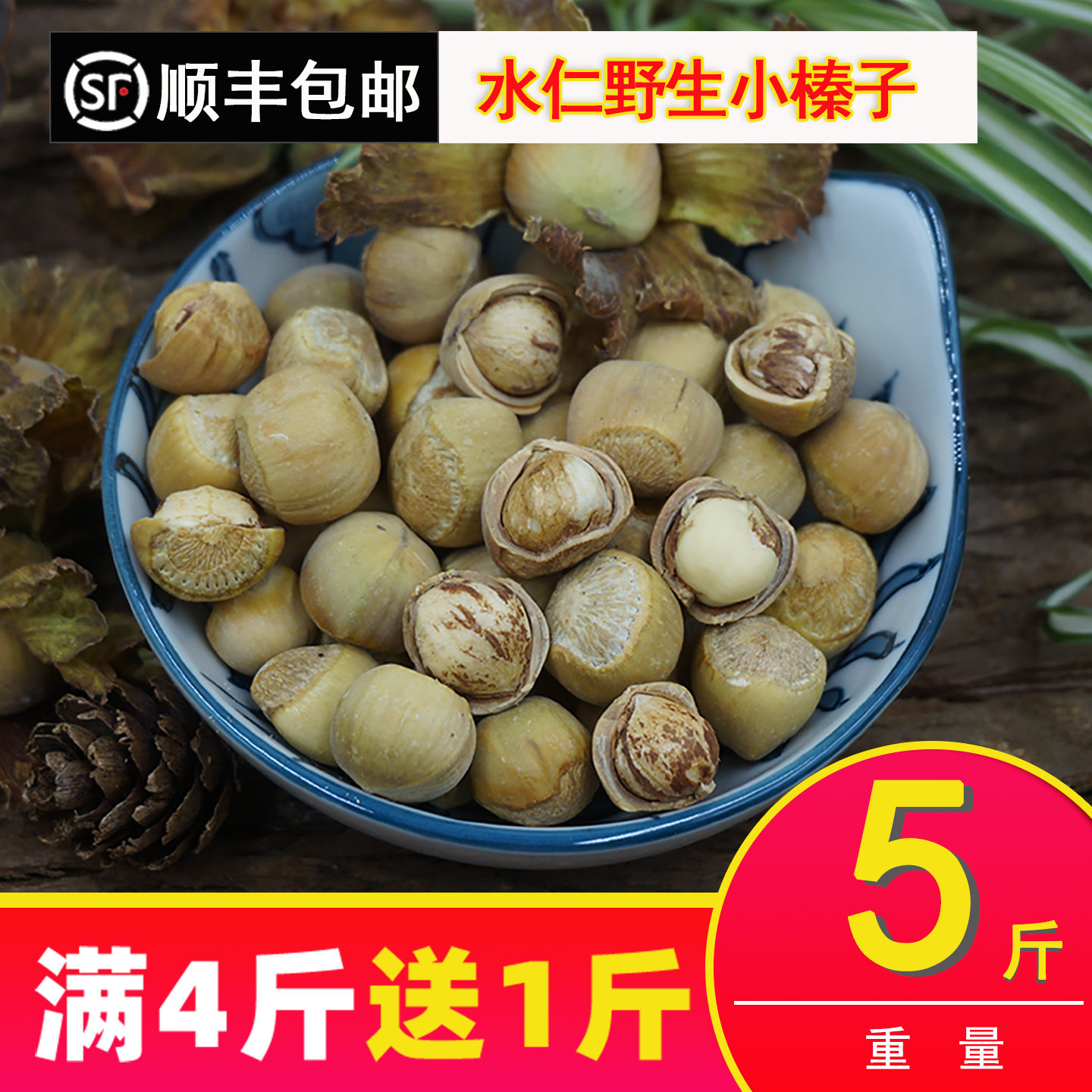 野生新鲜小榛子新货水瓤薄皮铁岭生榛子东北特产坚果零食500g包邮