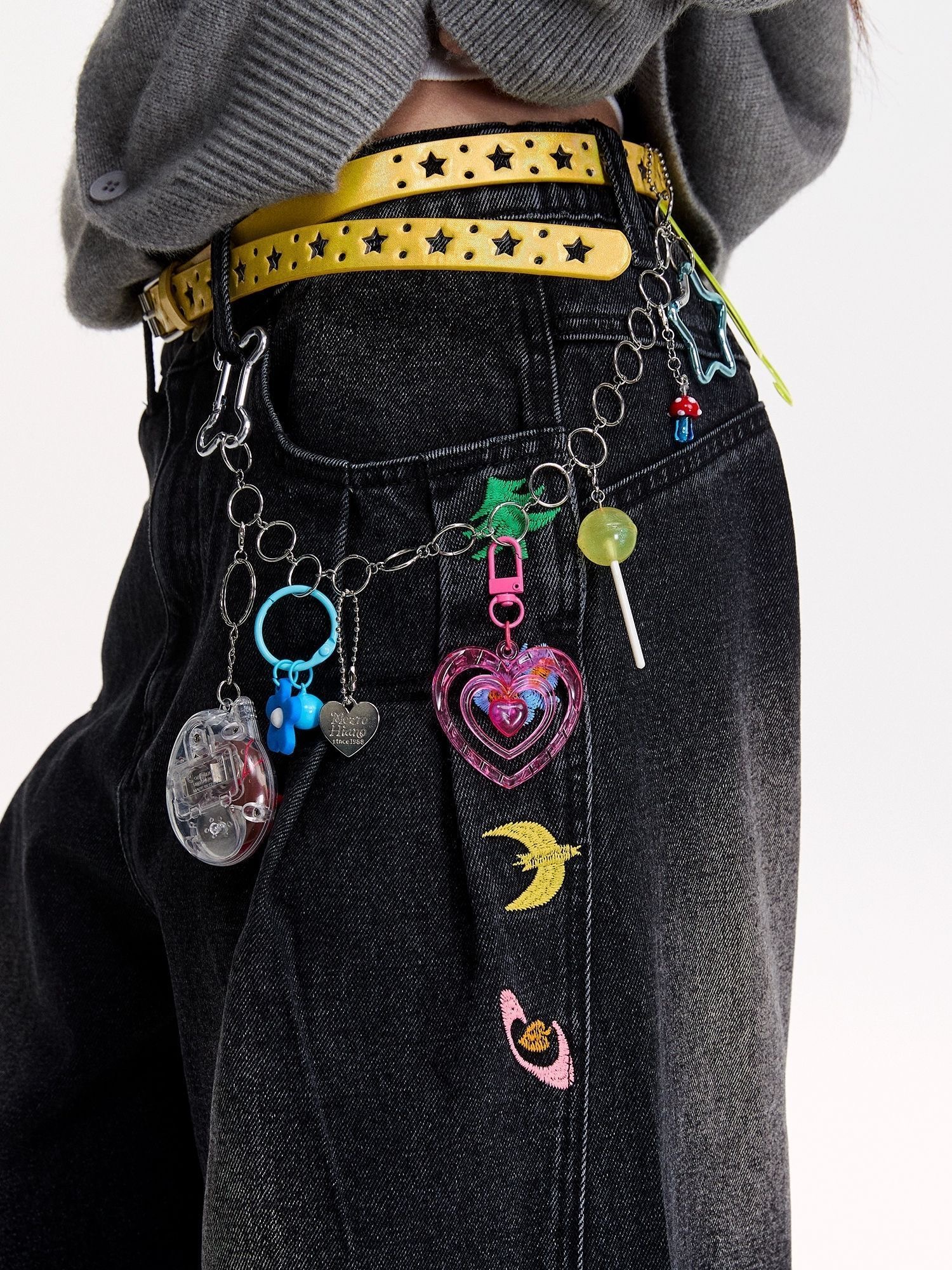 手工制作童趣游戏机可拆卸挂件嘻哈裤链潮酷百搭多功能配饰品