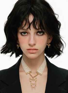 蝶骨·共生系列蕾丝复古风项链小众轻奢高级choker锁骨链颈链女