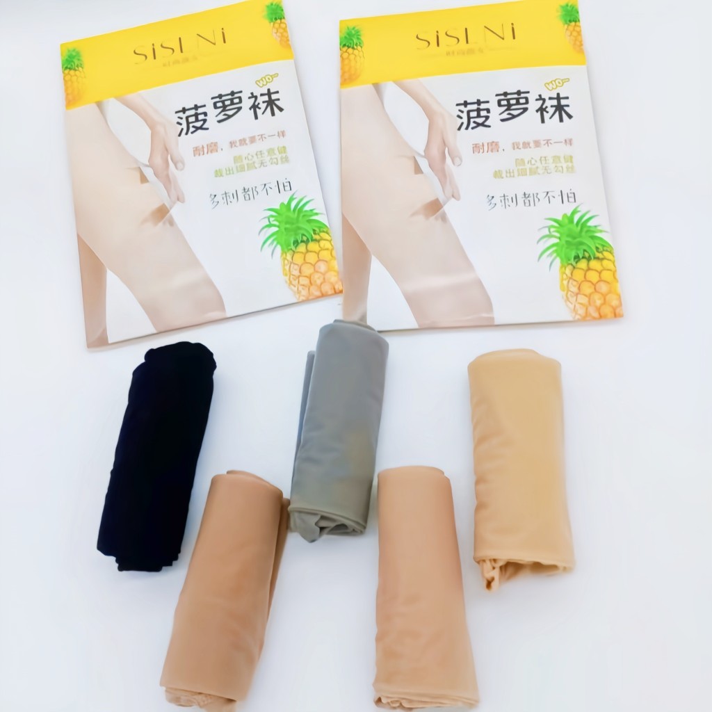薄菠萝袜时尚靓女丝光防勾丝网红
