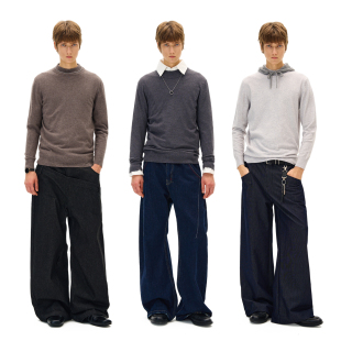 MADWITCH秋季羊毛混纺打底针织衫男女基础百搭休闲半高领内搭毛衣