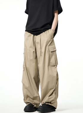 MADWITCH美式复古hiphop休闲裤男女宽松垂感街舞工装裤子阔腿长裤