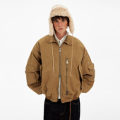 MADWITCH美式 复古多口袋水洗工装 夹克男女痞帅巴恩风飞行员外套潮