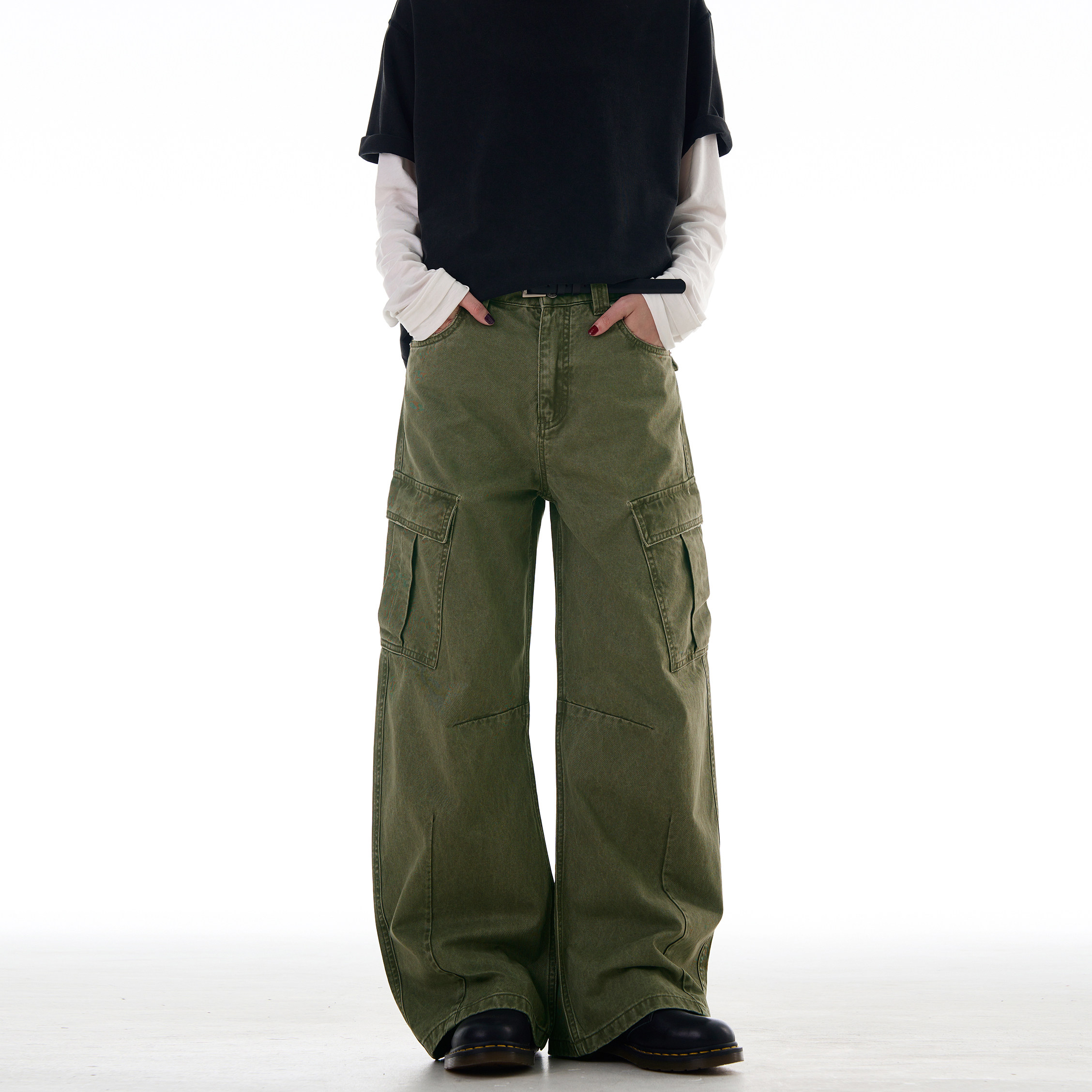 MADWITCH美式复古做旧工装休闲裤男女宽松解构廓形baggy弯刀裤子,男装,休闲裤,淘宝优惠券,粉丝福利购,淘宝优惠卷