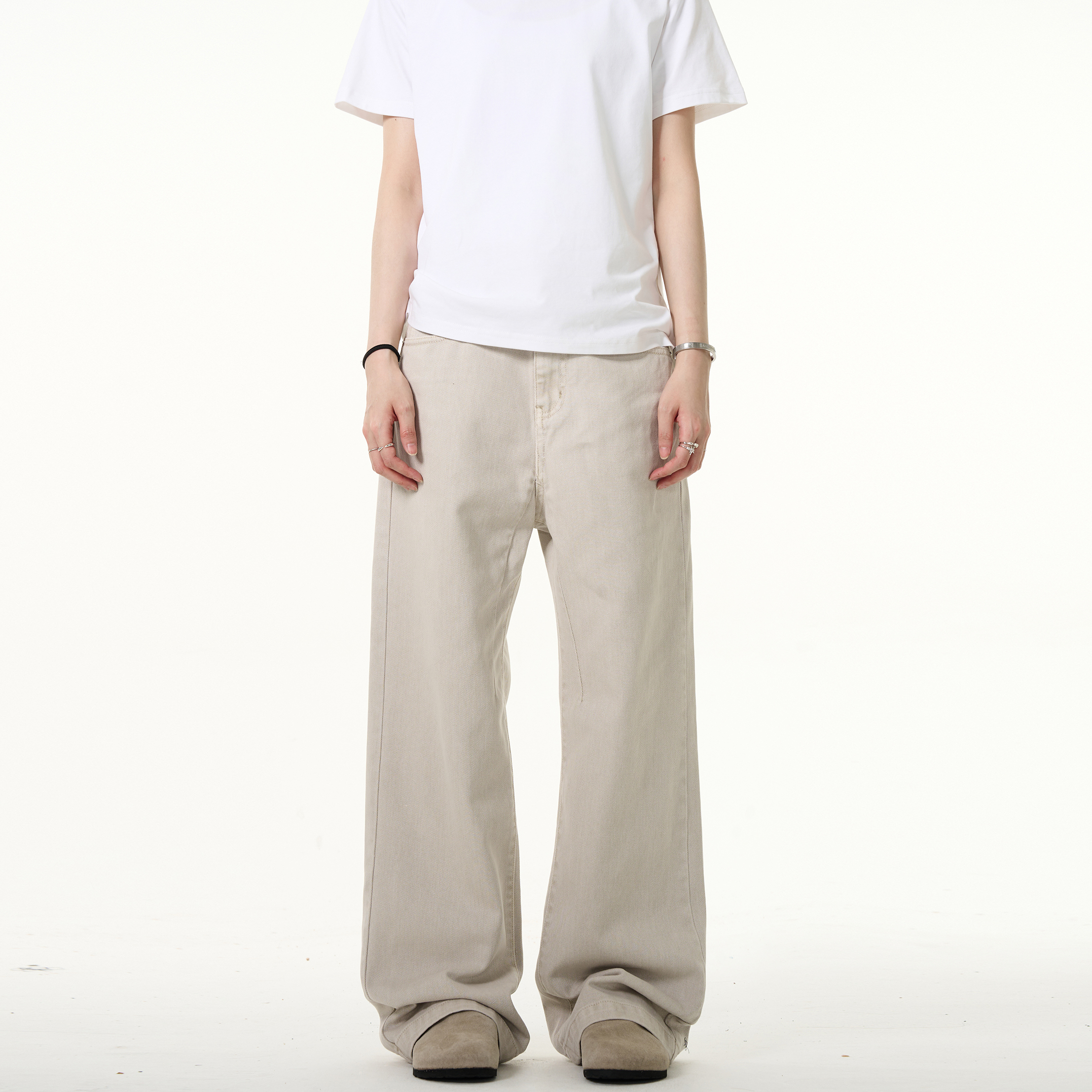 MADWITCH美式复古微喇牛仔裤