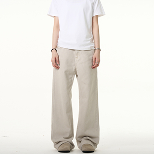 子ins 男女cleanfit宽松休闲裤 MADWITCH美式 复古vintage微喇牛仔裤