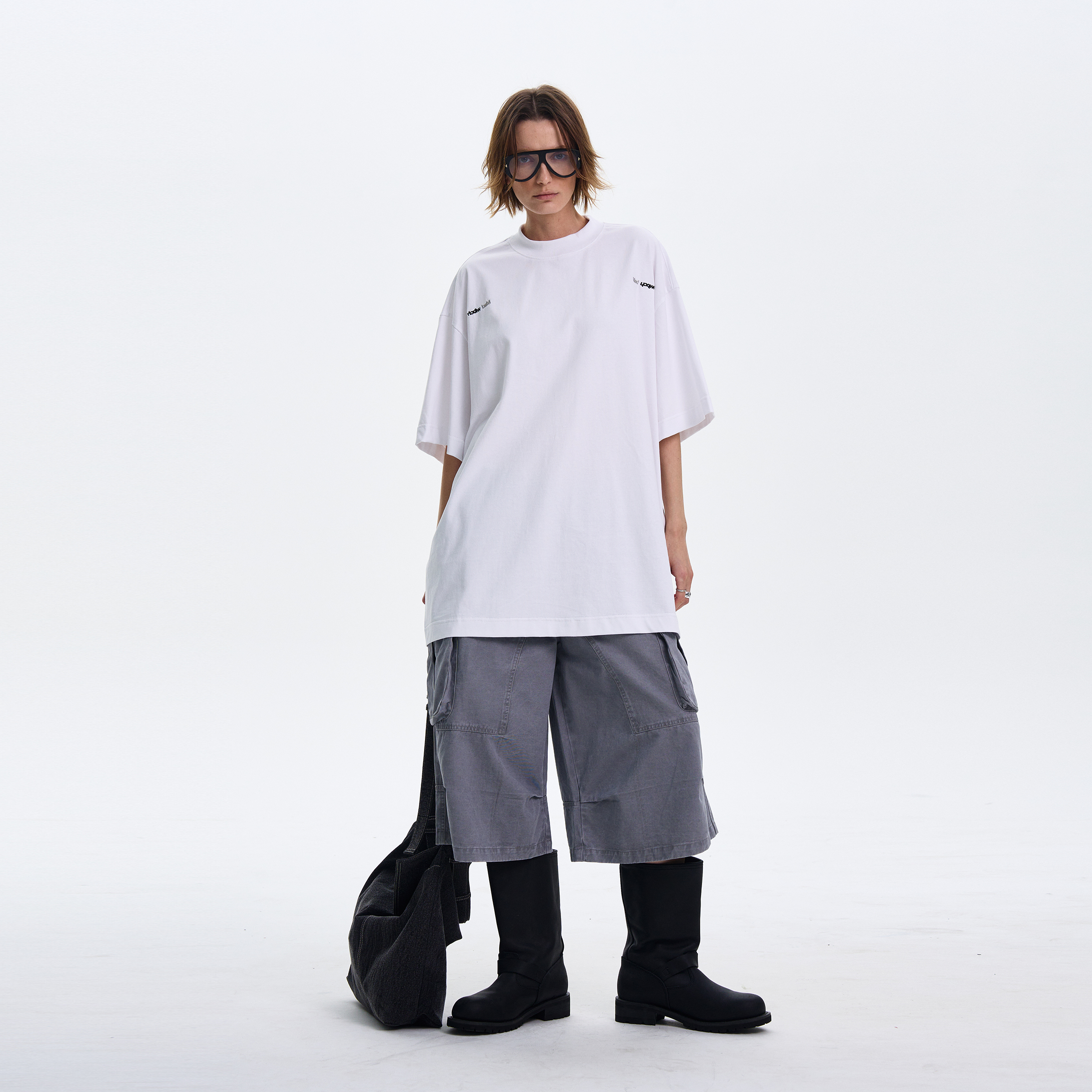 MADWITCH美式简约基础廓形短袖T