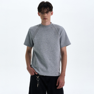 MADWITCH美式cleanfit液态棉正肩短袖男女宽松休闲短款boxy上衣潮