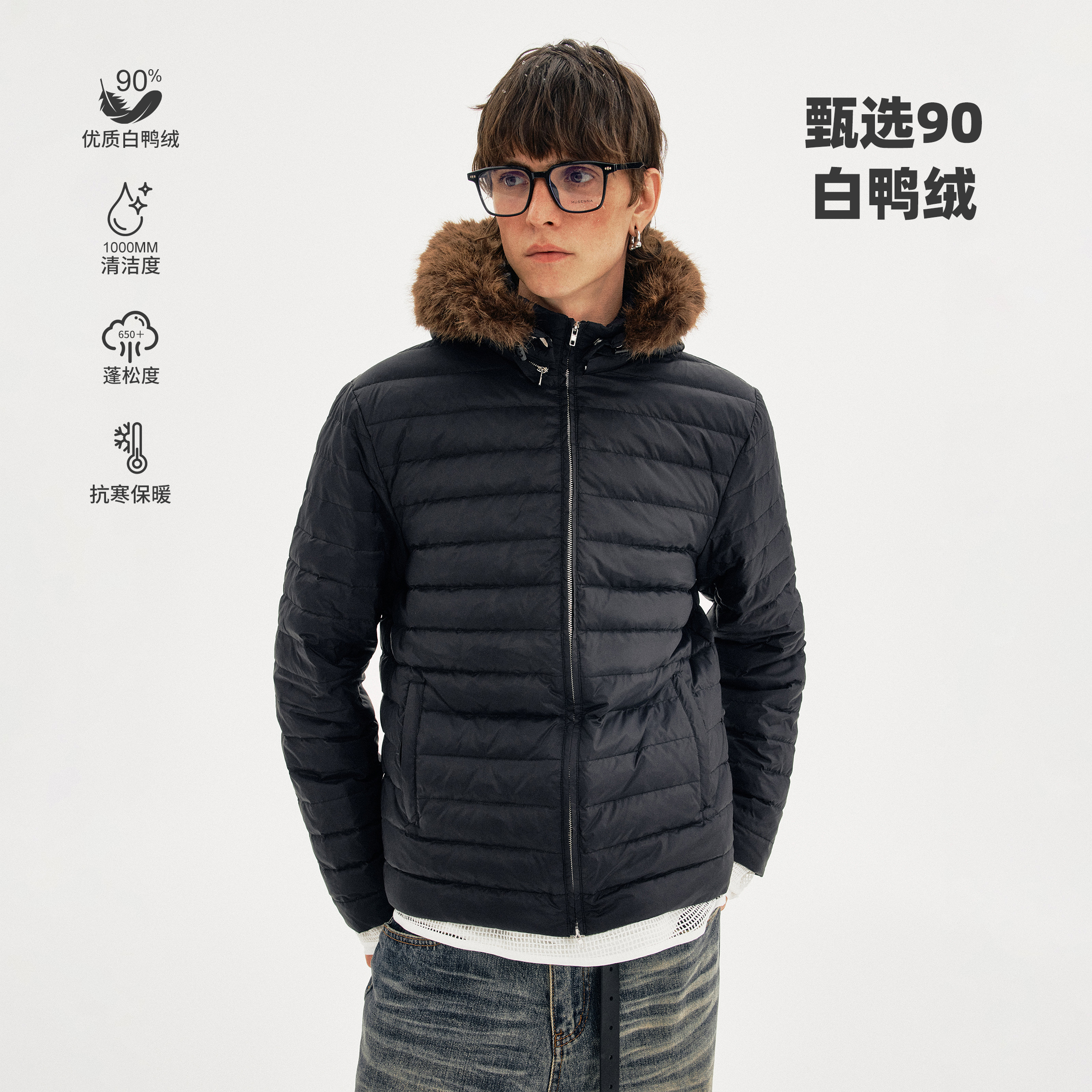 MADWITCH美式高级连帽排骨羽绒服