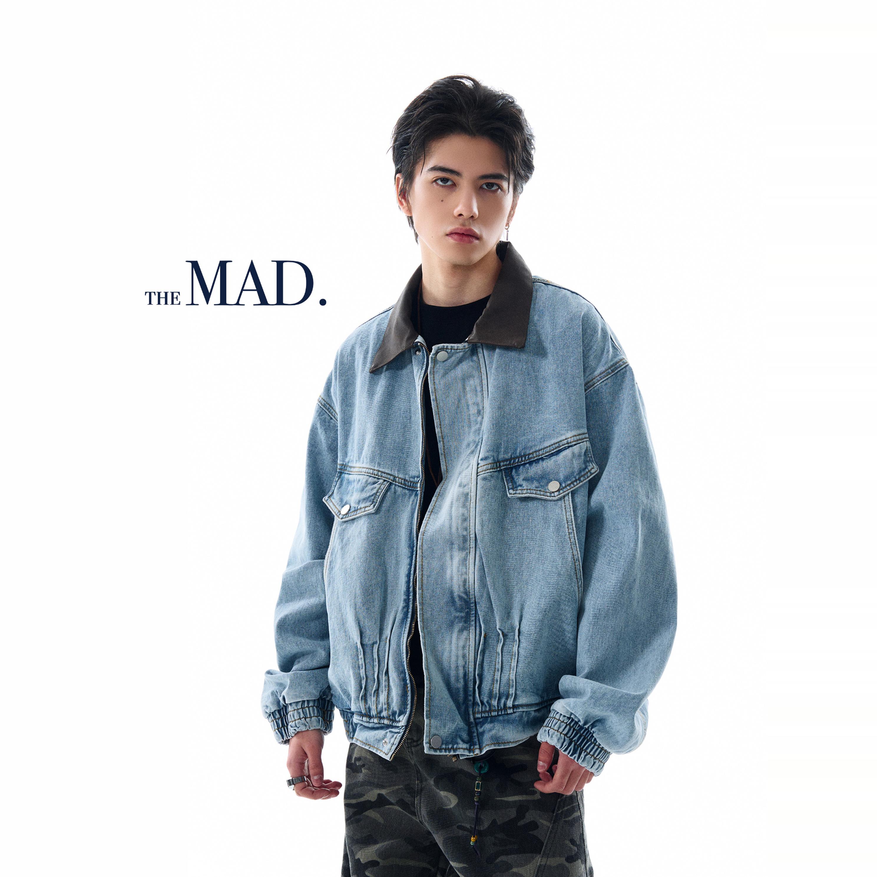 MADWITCH小众设计感水洗牛仔外套