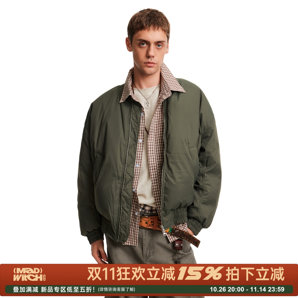 MADWITCH冬季简约保暖羽绒服外套