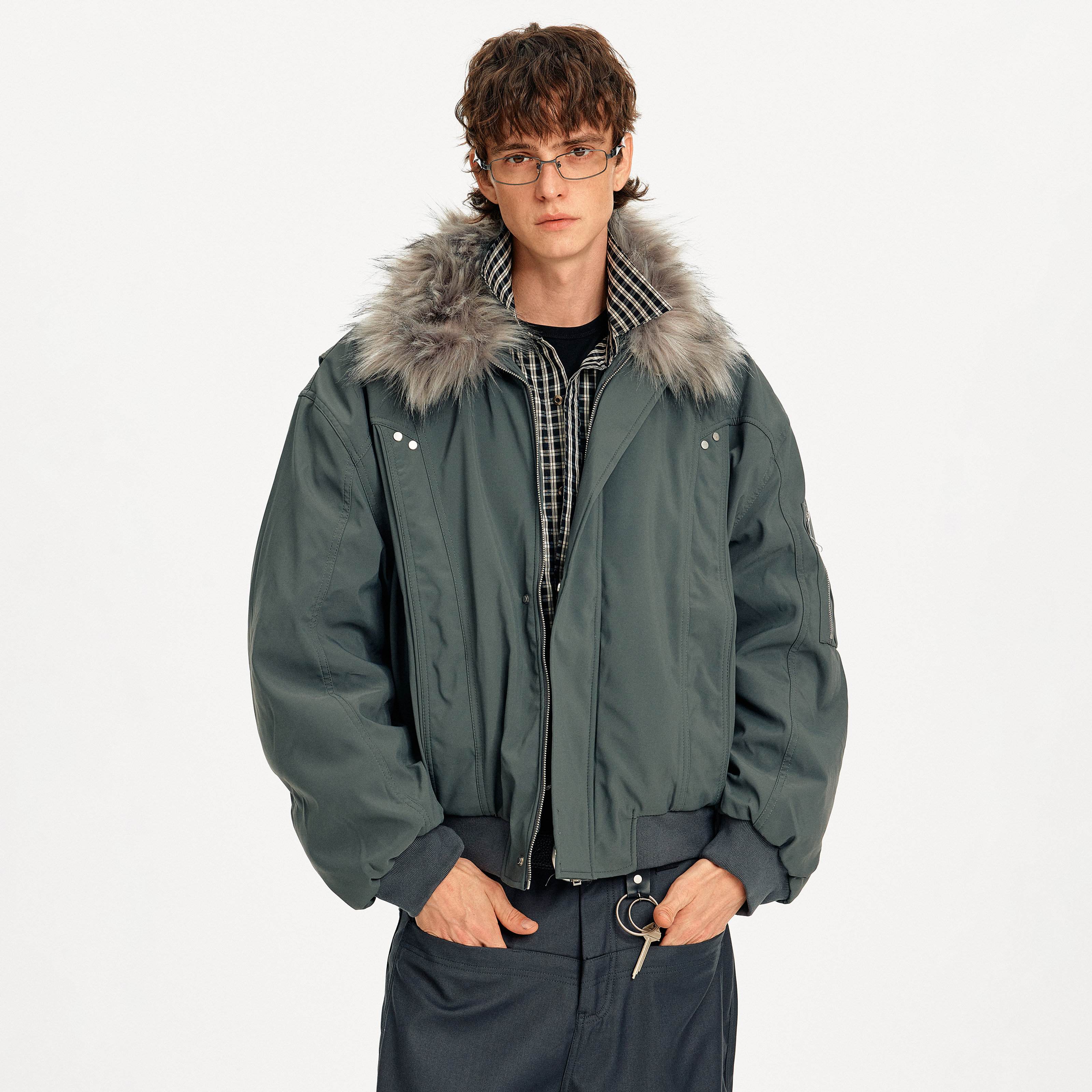 MADWITCH美式痞帅拼接毛领工装棉服男女冬季保暖设计感座山雕外套,男装,棉衣,淘宝优惠券,粉丝福利购,淘宝优惠卷