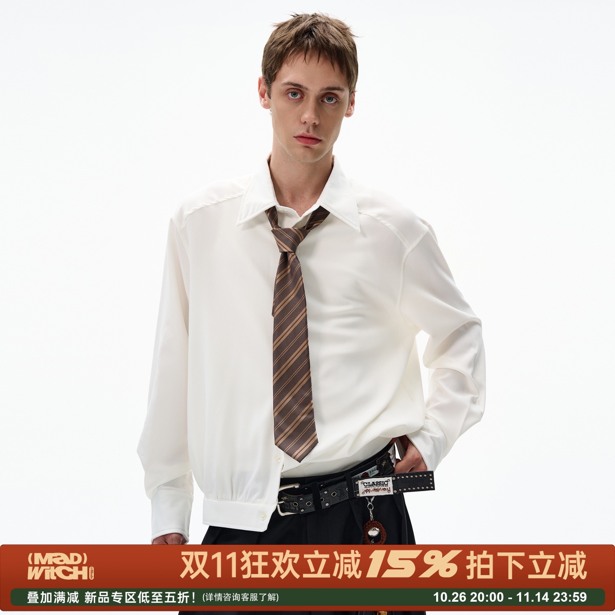 MADWITCH美式极简高智感薄款衬衫