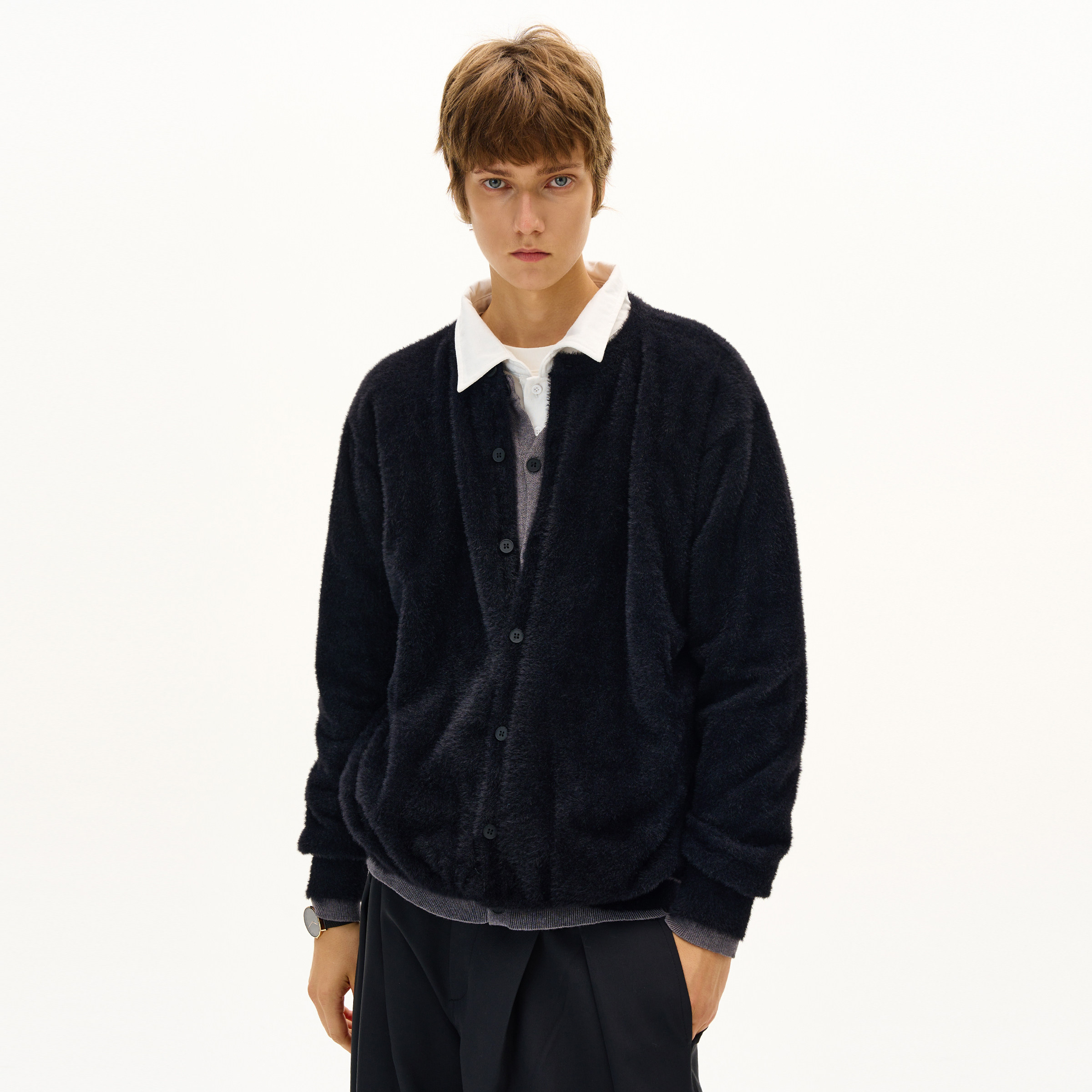 MADWITCH秋冬假两件撞色针织开衫毛衣男女宽松休闲慵懒氛围感外套,男装,针织衫/毛衣,淘宝优惠券,粉丝福利购,淘宝优惠卷