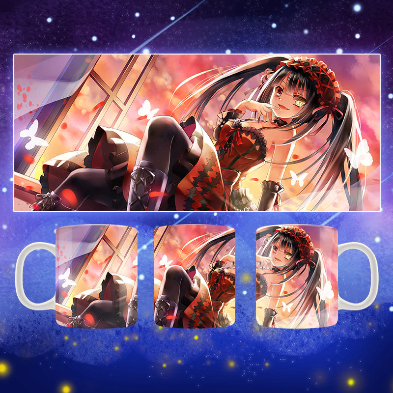约会大作战周边马克杯定制时崎狂三鸢一折纸夜刀神十香陶瓷水杯女