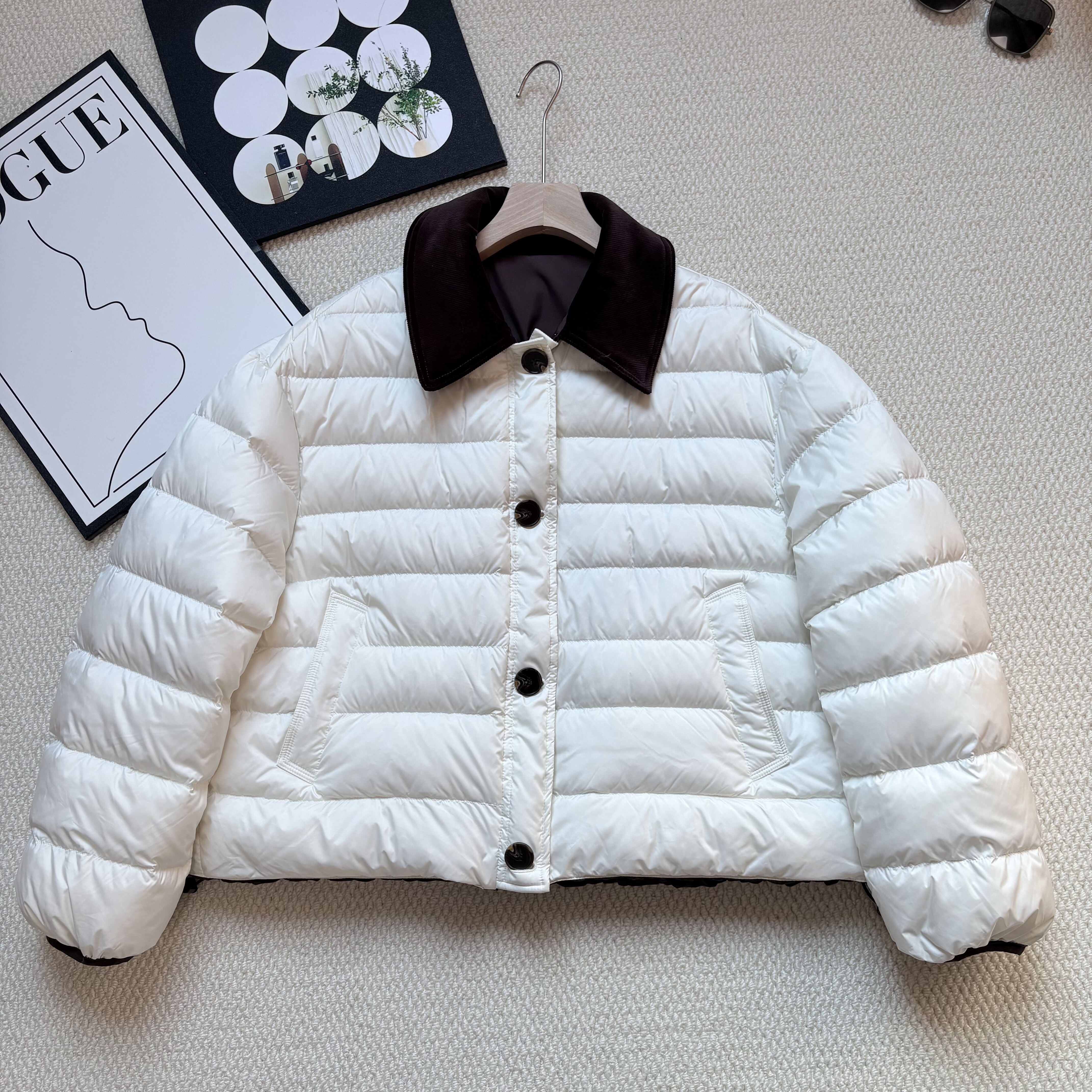 90 鹅绒精品捡漏 两面穿羽绒服巴恩风时尚短款宽松外套