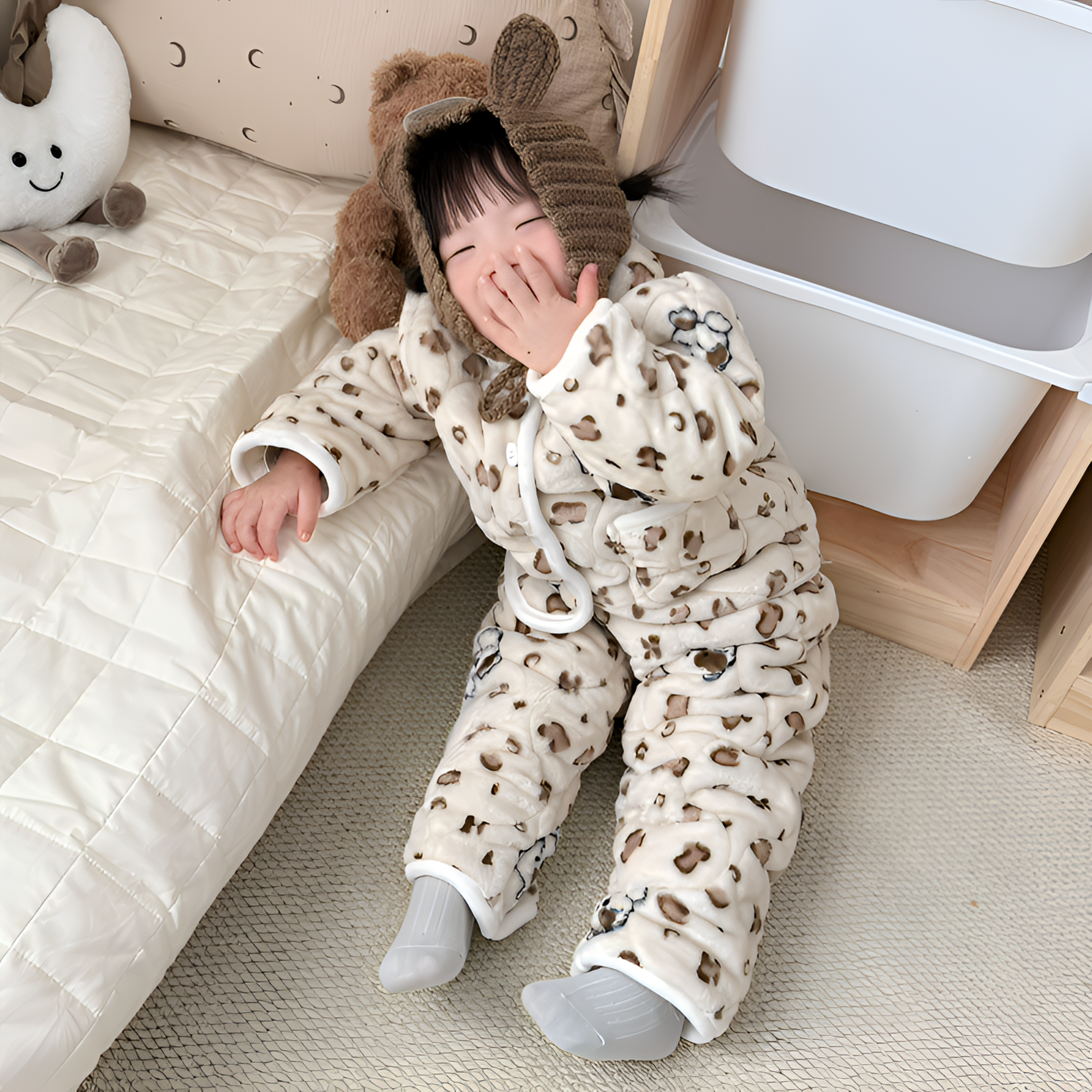 女童加绒三层加厚家居服套装2025新款洋气保暖睡衣宝宝冬季两件套,童装/婴儿装/亲子装,家居服套装,淘宝优惠券,粉丝福利购,淘宝优惠卷