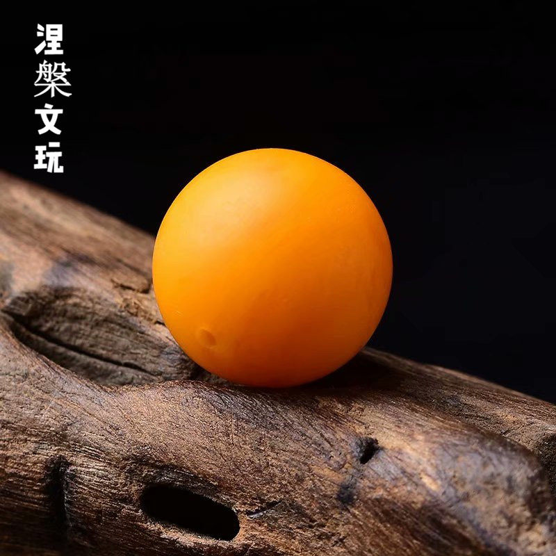 老蜜蜡单珠散珠圆珠子手串配珠天然琥珀原石带皮金刚星月菩提配饰