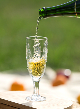 白夜童话创意礼物果汁杯晚安兔古典杯北欧复古玻璃红酒杯可米生活