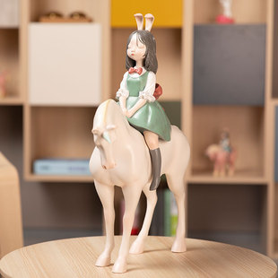 白夜童话梦马酒柜家居装饰品马年礼物电视柜摆设落地摆件开业礼品